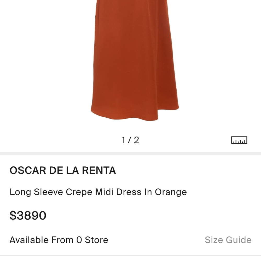 Oscar de la renta silk crepe dress - Picture 3 of 8